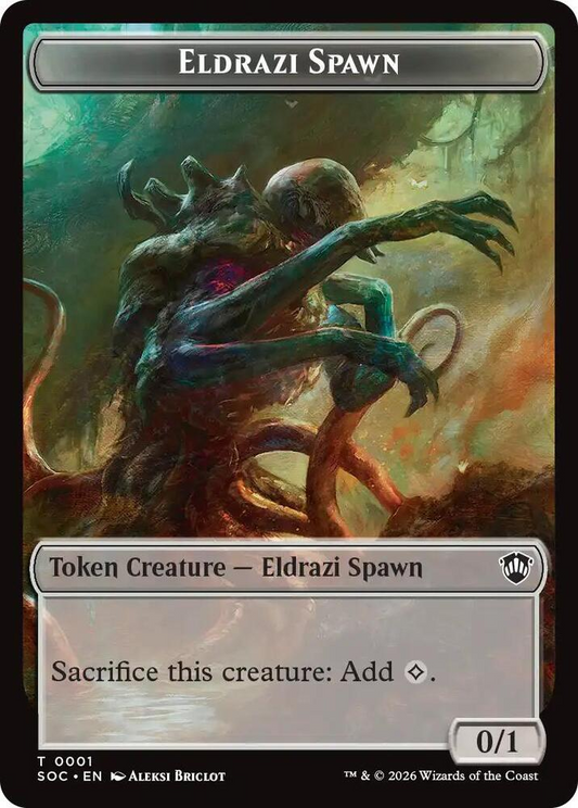 Eldrazi Spawn // Worm Double-Sided Token - Commander: Secrets of Strixhaven - T - 1 // 26