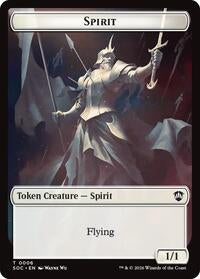 Spirit (0006) // Illusion Double-Sided Token - Commander: Secrets of Strixhaven - T - 6 // 7