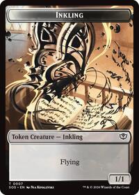 Inkling (0007) // Spirit (0011) Double-Sided Token - Secrets of Strixhaven - T - 7 // 11