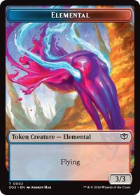 Elemental (0002) // Treasure Double-Sided Token - Secrets of Strixhaven - T - 2 // 12