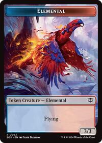 Elemental (0003) // Treasure Double-Sided Token - Secrets of Strixhaven - T - 3 // 12