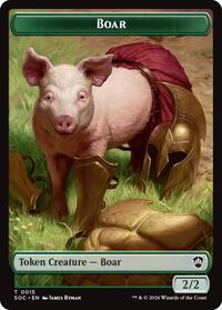 Boar // Frog Lizard Double-Sided Token - Commander: Secrets of Strixhaven - T - 15 // 16