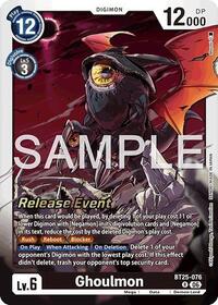 Ghoulmon - Dual Revolution Release Event Cards - Rare - BT25-076 R