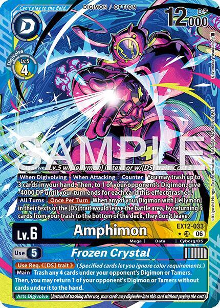 Amphimon // Frozen Crystal (Alternate Art) - Digital World Shambala - Super Rare - EX12-033 SR