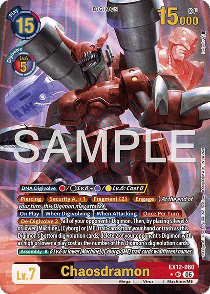 Chaosdramon (Alternate Art) - Digital World Shambala - Ultra Rare - EX12-060 UR