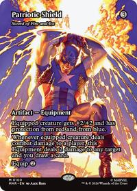 Patriotic Shield - Sword of Fire and Ice (Borderless) - Marvel Universe Eternal-Legal - M - 100