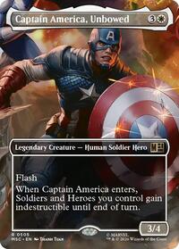 Captain America, Unbowed (Borderless) - Commander: Marvel Super Heroes - R - 505