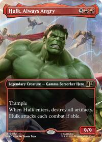 Hulk, Always Angry (Borderless) - Commander: Marvel Super Heroes - R - 502
