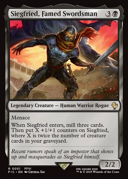 Siegfried, Famed Swordsman (Surge Foil) - Commander: FINAL FANTASY - R - 51