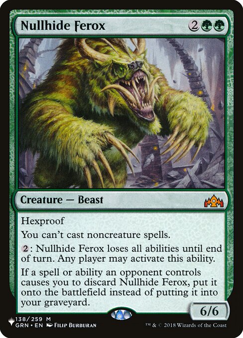 Nullhide Ferox - The List Reprints - M - 138/259