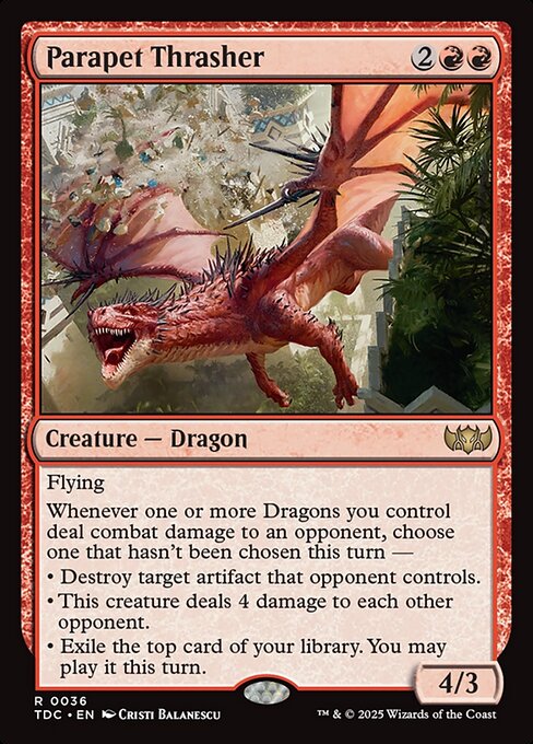 Parapet Thrasher - Commander: Tarkir: Dragonstorm - R - 36