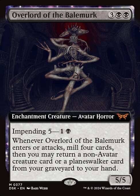 Overlord of the Balemurk (Extended Art) - Duskmourn: House of Horror - M - 377