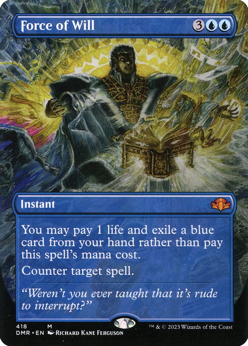 Force of Will (Borderless) - Dominaria Remastered - M - 418