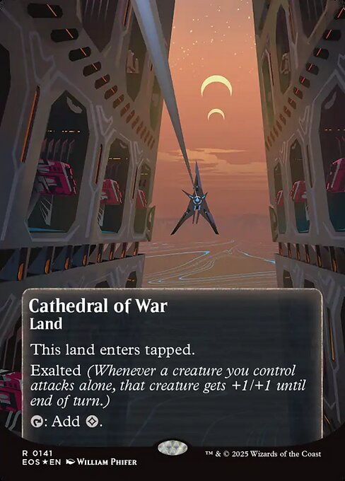 Cathedral of War (0141) (Borderless) (Galaxy Foil) - Edge of Eternities: Stellar Sights - R - 141
