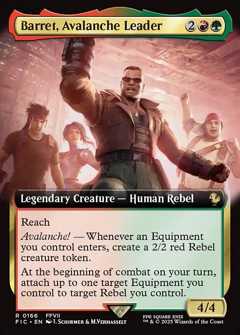 Barret, Avalanche Leader (Extended Art) - Commander: FINAL FANTASY - R - 166