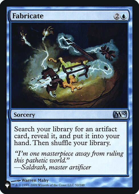 Fabricate - The List Reprints - U - 52/249