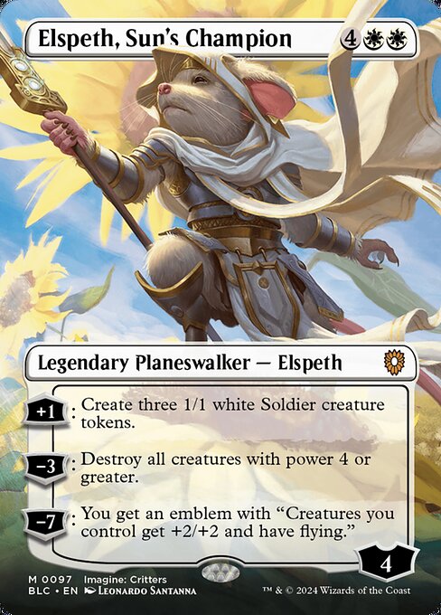 Elspeth, Sun's Champion (Borderless) - Commander: Bloomburrow - M - 97