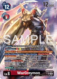 WarGreymon (Alternate Art) - Digital World Shambala - Super Rare - EX12-017 SR