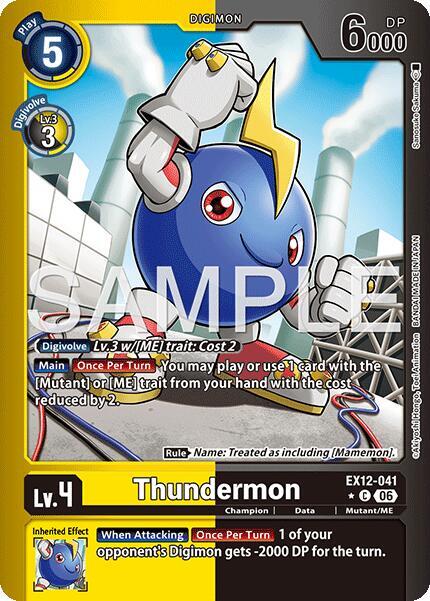 Thundermon (Limited Foil) - Digital World Shambala - Common - EX12-041 C