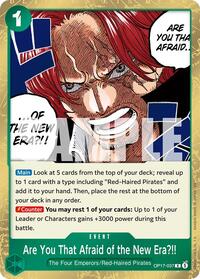 Are You That Afraid of the New Era?! - The World's Strongest Warriors - R - OP17-037