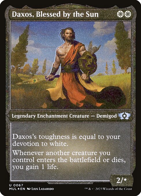 Daxos, Blessed by the Sun (Foil Etched) - March of the Machine: Multiverse Legends - U - 67