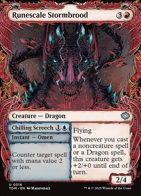 Runescale Stormbrood (Showcase) - Tarkir: Dragonstorm - U - 316