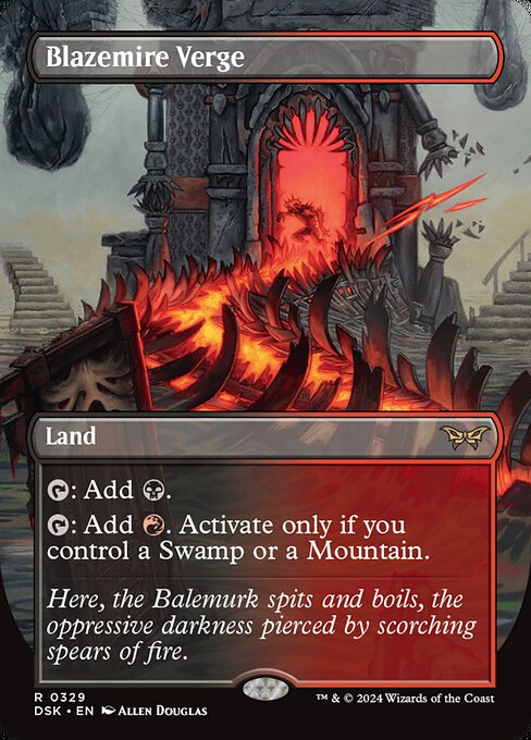 Blazemire Verge (Borderless) - Duskmourn: House of Horror - R - 329
