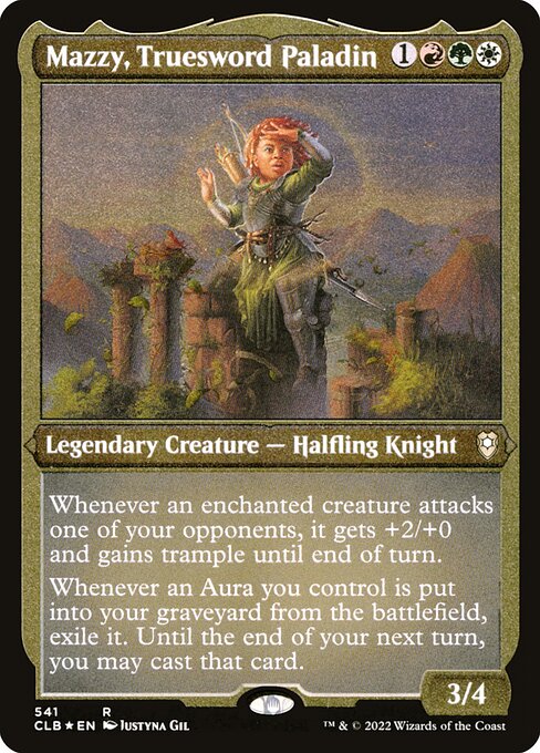 Mazzy, Truesword Paladin (Foil Etched) - Commander Legends: Battle for Baldur's Gate - R - 541