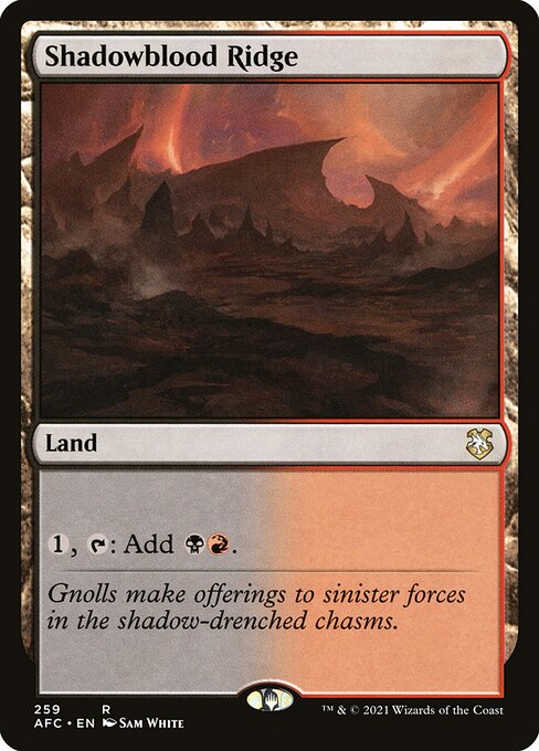 Shadowblood Ridge - Commander: Adventures in the Forgotten Realms - R - 259