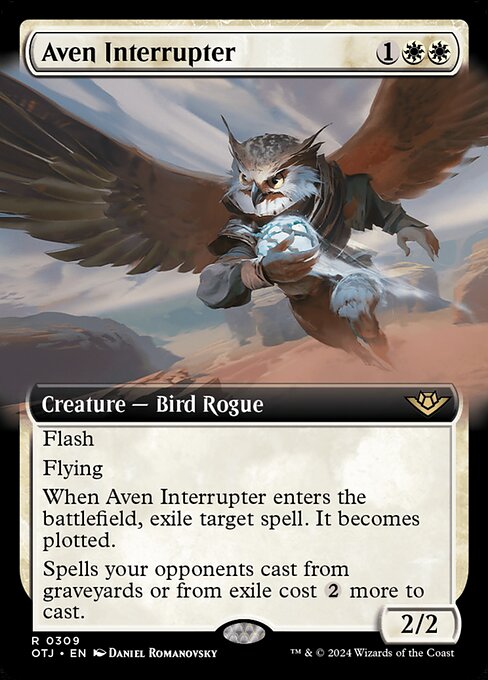 Aven Interrupter (Extended Art) - Outlaws of Thunder Junction - R - 309