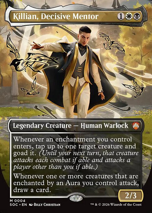 Killian, Decisive Mentor (Borderless) - Commander: Secrets of Strixhaven - M - 4