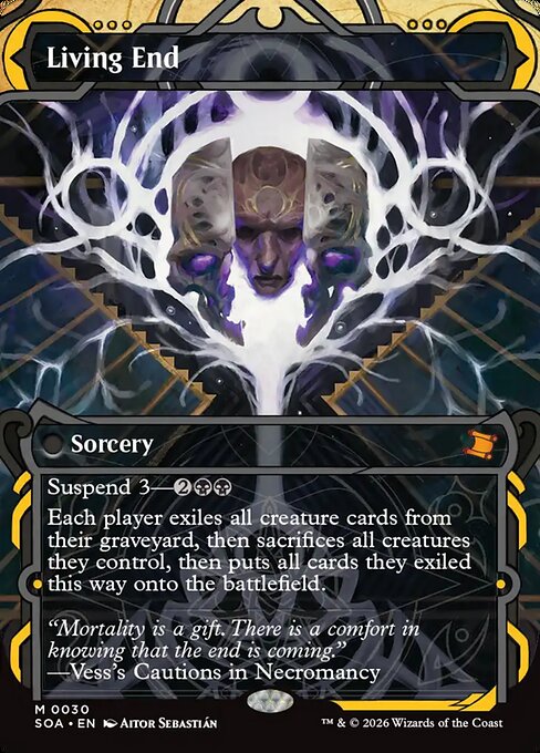 Living End (JP Alternate Art) (Silver Scroll Foil) - Secrets of Strixhaven: Mystical Archive - M - 160