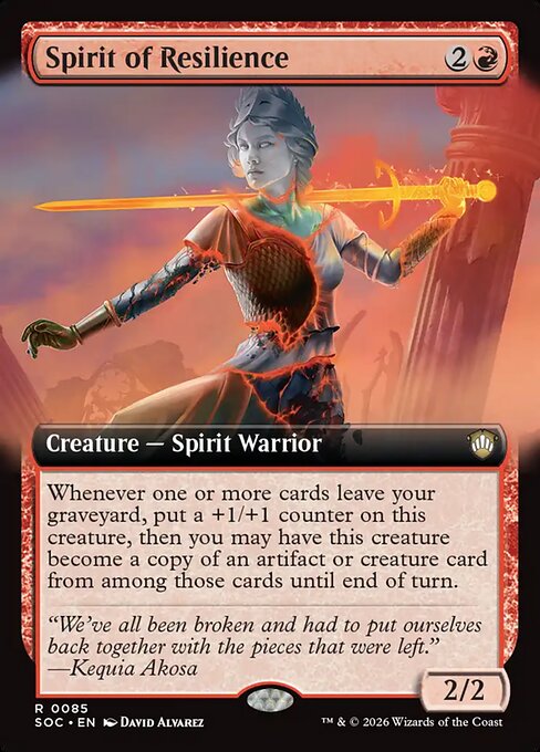 Spirit of Resilience (Extended Art) - Commander: Secrets of Strixhaven - R - 85