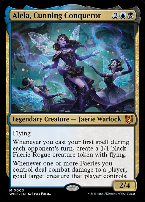 Alela, Cunning Conqueror - Commander: Wilds of Eldraine - M - 3