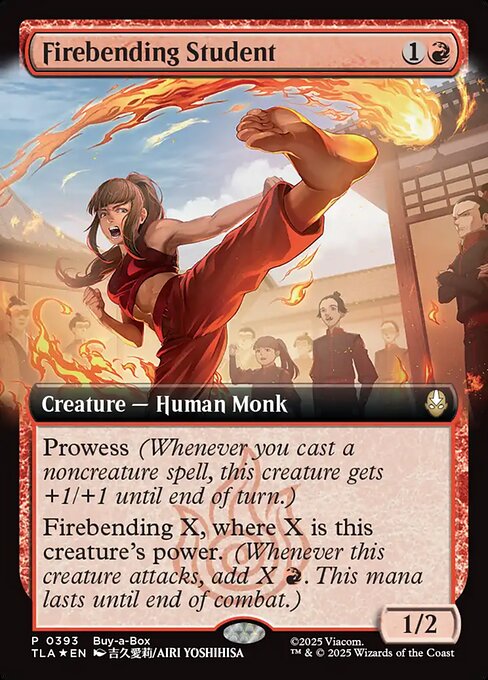 Firebending Student (Extended Art) - Buy-A-Box Promos - R - 393
