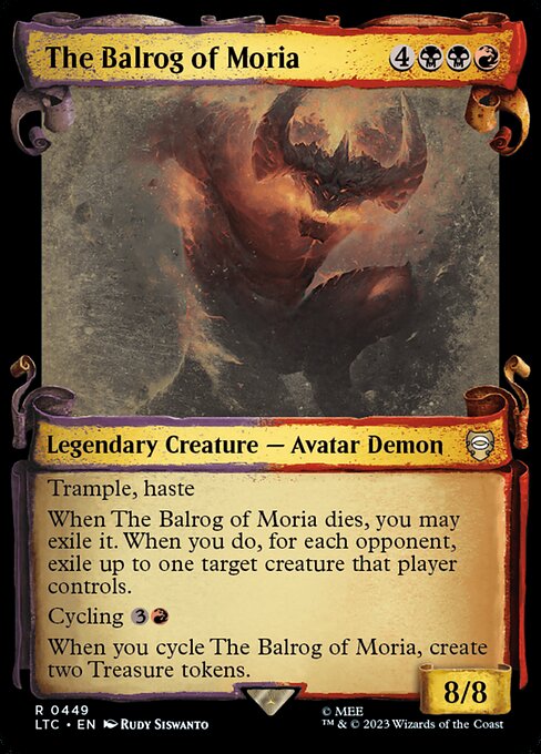 The Balrog of Moria (Showcase Scrolls) - Commander: The Lord of the Rings: Tales of Middle-earth - R - 449