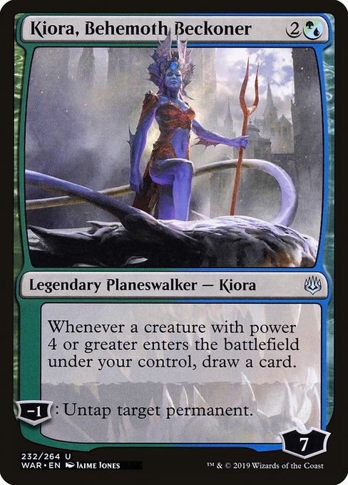Kiora, Behemoth Beckoner - War of the Spark - U - 232
