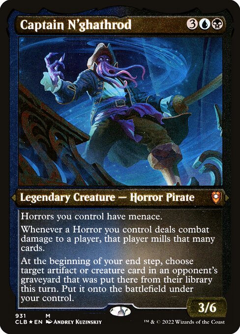 Captain N'ghathrod (Display Commander) - Thick Stock - Commander Legends: Battle for Baldur's Gate - M - 931