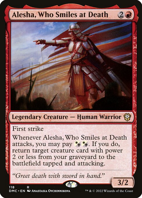 Alesha, Who Smiles at Death - Commander: Dominaria United - R - 118