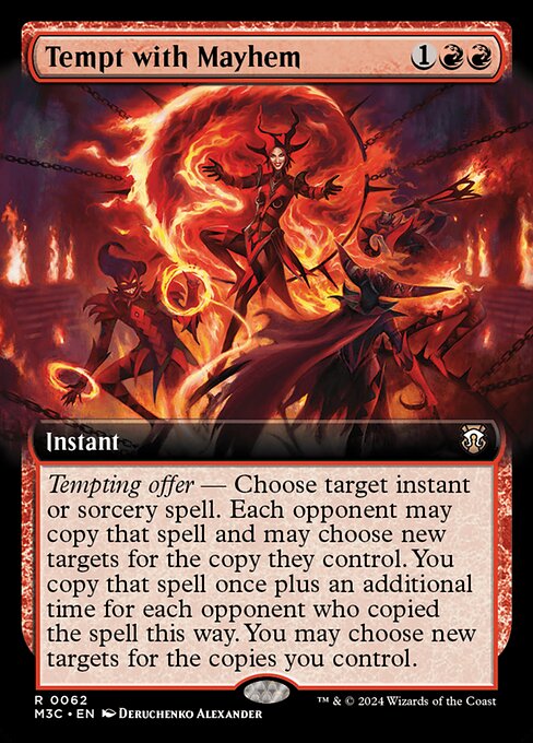 Tempt with Mayhem (Extended Art) (Ripple Foil) - Commander: Modern Horizons 3 - R - 62