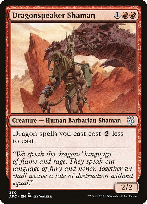Dragonspeaker Shaman - Commander: Adventures in the Forgotten Realms - U - 330
