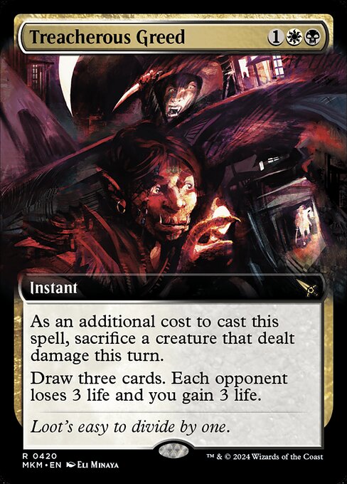 Treacherous Greed (Extended Art) - Murders at Karlov Manor - R - 420