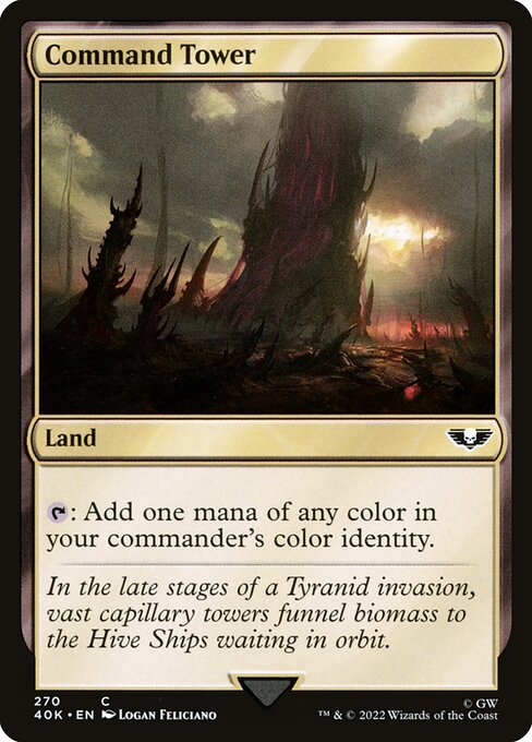 Command Tower (270) (Surge Foil) - Universes Beyond: Warhammer 40,000 - C - 270