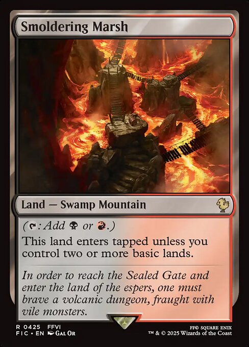 Smoldering Marsh (Surge Foil) - Commander: FINAL FANTASY - R - 425