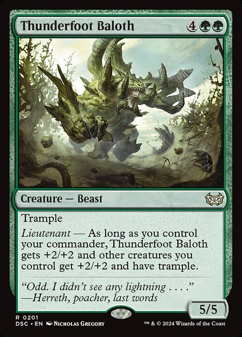 Thunderfoot Baloth - Commander: Duskmourn: House of Horror - R - 201