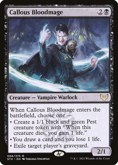 Callous Bloodmage - Strixhaven: School of Mages - R - 66