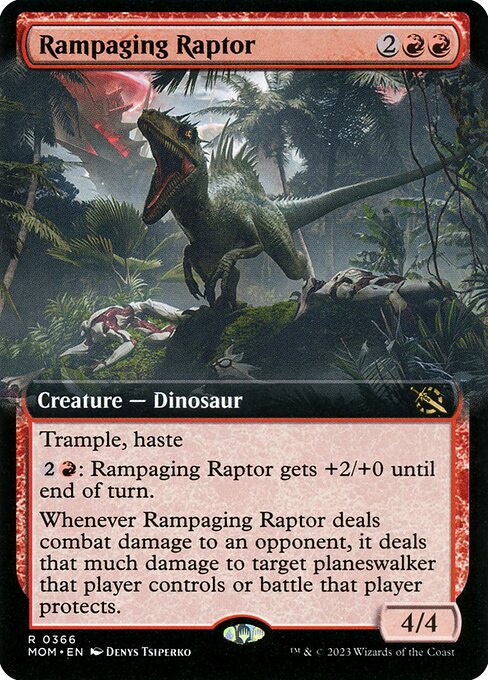 Rampaging Raptor (Extended Art) - March of the Machine - R - 366