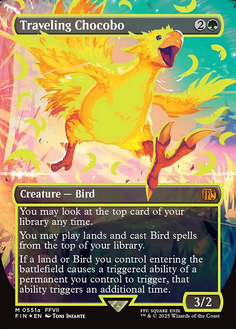 Traveling Chocobo (Borderless) (Neon Ink Yellow) - FINAL FANTASY - M - 551a
