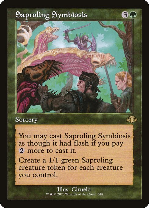 Saproling Symbiosis (Retro Frame) - Dominaria Remastered - R - 348