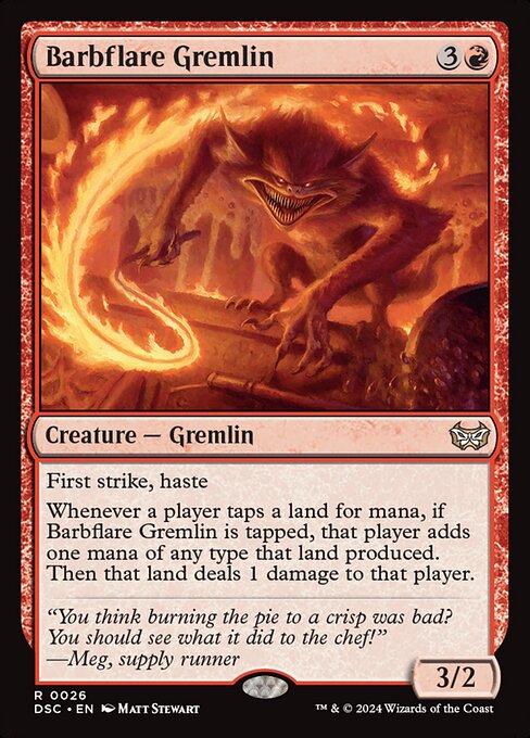 Barbflare Gremlin - Commander: Duskmourn: House of Horror - R - 26